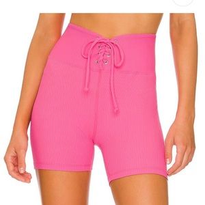 Year Of Ours football biker shorts in hot pink- S (sold out everywhere online)